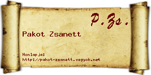 Pakot Zsanett névjegykártya